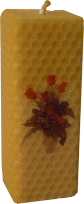 Vzor č. 24F-r - svíčka hranatá střední+folie-růže